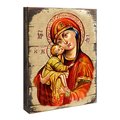 Kd Americana Vladimir Virgin Mary Icon Painting on GoldPlated Wooden Block KD2097430